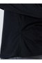 Black Solid Gathered Waist Long Sleeves T-Shirt With Side Slit - 4