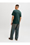 Dark Green Jjaero Logo Print Crew Neck T-Shirt - 8