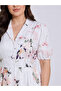 Floral Short Sleeves Shirt Maxi Dress - 3
