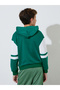 Teen Boys Green Embroidered Oversized Hoodie - 5