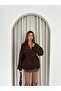 Tied Drawstring Double-Breasted Trench Coat - 5