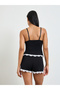 Lace Trim Crop Top And Skirt Lingerie Set - 5