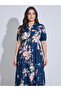 Floral Short Sleeves Shirt Maxi Dress - 2