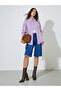 Lilac Checked Longline Oversized Shirt - 2