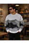 Camouflage Patterned Men's Knit Sweater