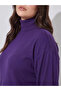 Plus Size Purple Turtleneck Sweater - 3