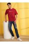 Red Graphic Print Short Sleeves Round Neck T-Shirt - 6