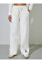 Off White Printed Wide Leg Mid Rise Jogers