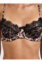 Animal Print Trim Lace Bra And Thong Lingerie Set - 3
