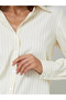 Striped Yellow Regular Fit Shirt - 4