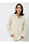 Beige Regular Fit Button-Up Shirt - 3