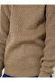 Girls Beige Textured Knit Pullover Sweater - 3