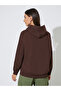 Brown Embroidered Oversized Hoodie - 5