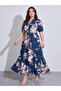 Floral Short Sleeves Shirt Maxi Dress