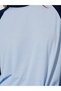 Blue Color Block Raglan Long Sleeves T-Shirt - 4