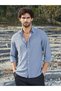 Men Blue Textured Regular Shirt - 8