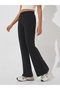 Black Soft Form Flow Flared Pants - 4