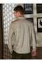 Men Grey Solid Buttoned Shirt - 4