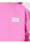 Girls Pink Printed Long Sleeves Sweatshirt And Wide Leg Joggers Set - 3