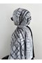 Plaid Pattern Janjan Shawl - Gray - 2
