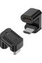 محول بيانات USB C الى مايكرو بزاوية على شكل حرف U للشحن ونقل البيانات، موصل USB C انثى الى مايكرو US