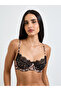 Animal Print Trim Lace Bra And Thong Lingerie Set - 2