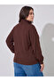 Plus Size Brown Turtleneck Sweater - 4