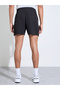 Black Solid Side Slit Regular Fit Running Shorts - 4
