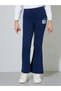 Girls Off White Graphic Print Collared Sweatshirt And Navy Blue Leggings Set - 4