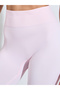 Pink Solid High-Waist Flare Active Pants - 3