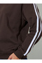 Brown Side Striped Round Neck Sweatshirt - 4