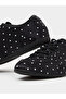 Black Polka Dot Lace-Up Sneakers - 3