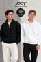 High Collar Half-Zip Sweatshirt Black and White 2-Piece Advantage Set - 2