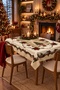 Pine Tree Christmas Tablecloth – Christmas Patterned Decorative New Year Tablecloth