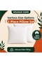 Set of 2 100% Cotton Fabric Zippered Beaded Silicone Fiber Filled Throw Pillow Inner Cushion - 3