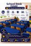 10-Piece School Desk Cover, Elastic, A-Quality Fabric, Stain-Resistant