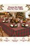 Red Scottish Plaid Patterned Christmas Tablecloth