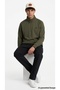 Men's Sweatshirt with Half Zipper, Stand Collar, Regular Fit, Long Sleeve, Casual Basic Model - 5