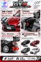 Die Cast 2009 Nissan Gt-R R35 Model Car Set of 4 12.5cm – 1:36 Scale Metal Body Pull-Back Car with Opening Doors - 2