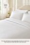 White Collection Vessa 120 Thread 100% Cotton Satin Double Duvet Cover Set Striped Bey - 2