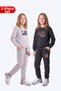 Girl's 2-Piece Printed Crew Neck Double Pocket Tracksuit Set