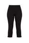 Siyah Dalgıç/Scuba LYCRA® ADAPTIV™ Yırtmaçlı Kapri Boy Örme Spor Tayt THMAW27TY00017