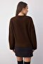Wardrobe Essentials Brown Soft Textured Wide Fit Basic Knitwear Sweater |   Twoaw26Kz000880 - 4