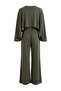 Haki Düz Oversize/Geniş Kalıp Geniş Paça Soft/Yumuşak Dokunuşlu Örme Alt - Üst Takım TWOAW27AU00128 - 3