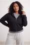 Siyah Crop Oversize Örme Sweatshirt TBBAW27AO00002 - 4