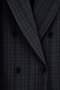 Gri Özel Koleksiyon Antrasit Ekoseli/Kareli Oversize Dokuma Blazer Ceket Blazer Ceket TBBAW27AG00013 - 2