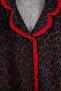 Kahverengi %100 Pamuklu Leopar Desenli Fırfırlı Örme Pijama Takımı THMAW27PT00214 - 2
