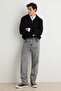 Gri Baggy/90's Straight Fit Jeans Bol Kot Pantolon TMNSS24JE00012 - 2