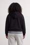 Siyah Crop Oversize Örme Sweatshirt TBBAW27AO00002 - 2