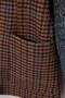 Brown Anthracite Plaid Brooched Cashmere Blazer Jacket Twoaw27Bc00057 - 3
